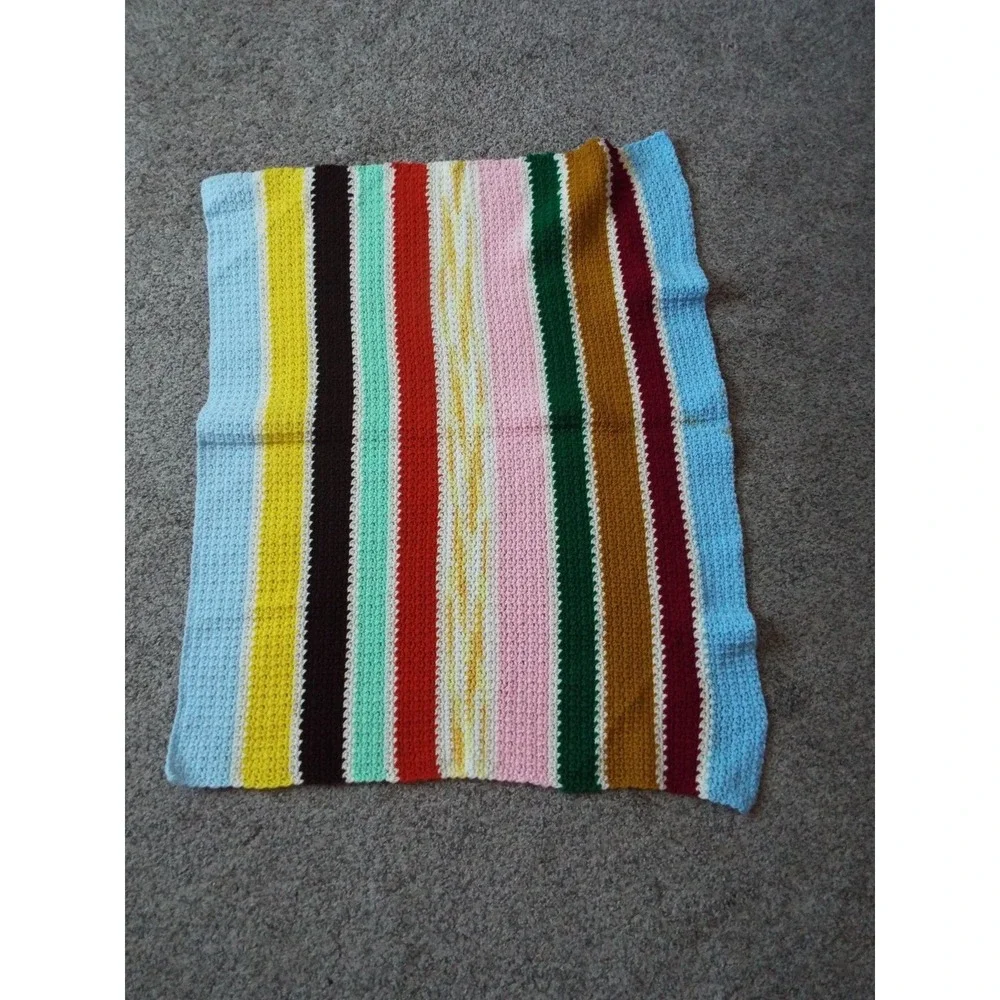 #16 - Afghan Crochet Blanket Multicolored 40